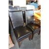 Image 2 : 6 LEATHER LOOK DINING CHAIRS