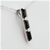 Image 2 : NEW STERLING SILVER 5.25MM X 3MM GENUINE SMOKY QUARTZ PENDANT WITH STERLING CHAIN, 0.75CTS, SIZE 6.5