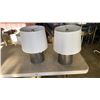 Image 1 : PAIR OF METALLIC TABLE LAMPS WITH SHADES