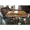 Image 1 : DINING TABLE WITH LEAF AND 5 CHAIRS