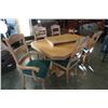 Image 2 : DINING TABLE WITH LEAF AND 5 CHAIRS