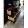 Image 3 : BLACK PALLISER 3 DRAWER 2 DOOR DRESSER WITH MIRROR