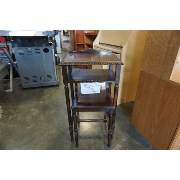 ANTIQUE TELEPHONE TABLE AND CHAIR