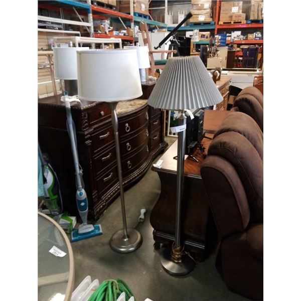 2 METAL FLOOR LAMPS