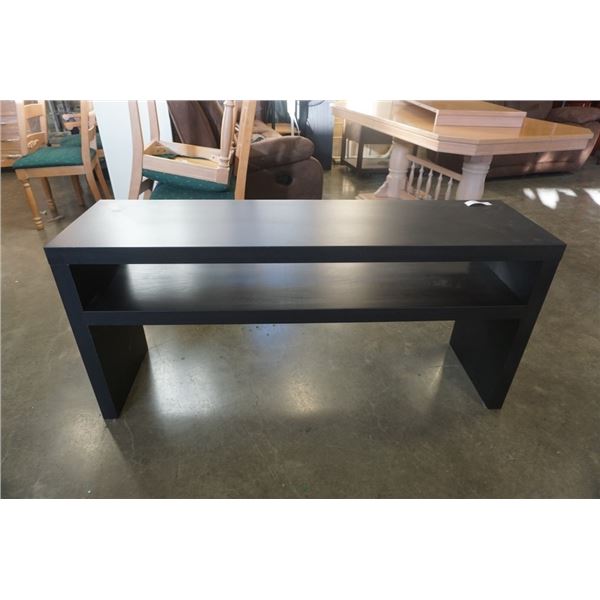 BROWN IKEA 2 TIER SOFA TABLE