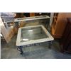 Image 1 : LARGE GLASSTOP STONE LOOK METAL BASE COFFEE TABLE AND SOFA TABLE