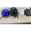 Image 1 : 2 MOTORCYCLE HELMETS AND 2 BIKE HELMETS