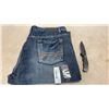 Image 1 : NEW URBAN HERITAGE JEANS SIZE 40/34 AND LONCOLN FOLDING KNIFE