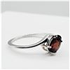 Image 2 : NEW STERLING SILVER 7.2MM X 5MM GENUINE GARNET RING, 0.85CTS OF GARNET, RETAIL $300.00, SIZE 7.25