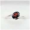 Image 3 : NEW STERLING SILVER 7.2MM X 5MM GENUINE GARNET RING, 0.85CTS OF GARNET, RETAIL $300.00, SIZE 7.25