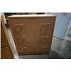 Image 2 : OAK 2 DRAWER FILING CABINET , MAPLE FINISH 3 DRAWER NIGHTSTAND AND SMALL BLACK CABINET