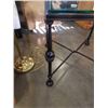 Image 2 : METAL BASE GLASS TOP OCCASIONAL TABLE - 26 1/2 X 26 1/2 INCH