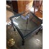 Image 4 : METAL BASE GLASS TOP OCCASIONAL TABLE - 26 1/2 X 26 1/2 INCH