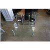 Image 1 : GLASSTOP COFFE TABLE AND PAIR OF GLASSTOP ENDTABLES