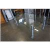 Image 2 : GLASSTOP COFFE TABLE AND PAIR OF GLASSTOP ENDTABLES