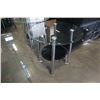 Image 3 : GLASSTOP COFFE TABLE AND PAIR OF GLASSTOP ENDTABLES