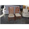 Image 1 : 2 WOOD DINING CHAIRS