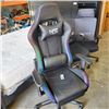 Image 2 : NAZ BLACK AND RED GAS LIFT ADJUSTABLE USB ILLUMINATABLE RGB GAMING CHAIR WITH REMOTE