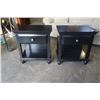 Image 1 : PAIR OF BLACK ASHLEY FURNITURE 1 DRAWER NIGHTSTANDS