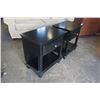 Image 2 : PAIR OF BLACK ASHLEY FURNITURE 1 DRAWER NIGHTSTANDS