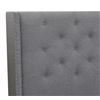 Image 3 : BRAND NEW QUEEN SIZE "MEGAN" GREY FABRIC BEDFRAME - RETAIL $999