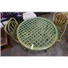 Image 2 : GREEN RATTAN DINING TABLE WITH 2 CHAIRS