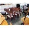 Image 1 : MAHOGANY DINING TABLE AND 6 CHAIRS