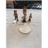Image 1 : 4 HUMMEL GOEBEL FIGURES - SCHOOL BOY, BOY WITH DOG, BAND LEADER AND SCHOOL BOY, INCLUDES COLLECTOR C