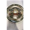 Image 3 : ANTIQUE ROSE TRAY, WITH CRYSTAL BOTTLE STOPPER, GANZ STRIPED PLAT AND GLORIA KING COLLECTOR PLATE