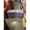 Image 1 : PAIR OF PURPLE 2 DRWER NIGHTSTANDS