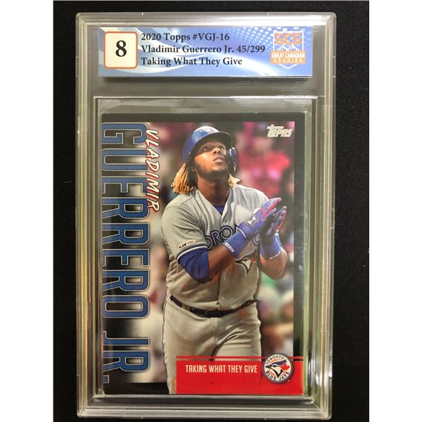 2020 TOPPS #VGJ-16 VLADIMIR GUERRERO JR. 45/299 (GCG 8)