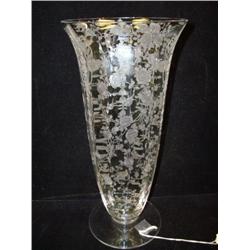 Cambridge ROSEPOINT CRYSTAL Vase 10 1/2" Tall: