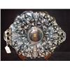 Image 1 : Cambridge ROSEPOINT Crystal Double Handled Cake Plate: