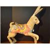 Image 1 : Carved Wooden Carousel Style Rabbit with Saddle: