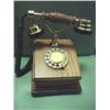 Image 1 : Oak Cased Reproduction Dial Telephone: