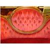 Image 2 : Victorian Medallion Back Button Tufted Red Sofa: