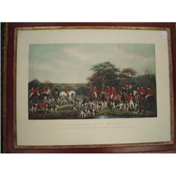 After FRANCIS GRANT Handcolored Fox Hunt Engraving: