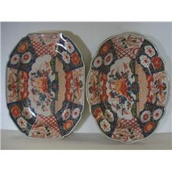 Two CASTILIAN Ceramic Decorative Imari Platters: