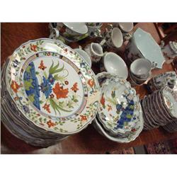 77 Pieces of Handpainted Italian Pottery Dinnerware: