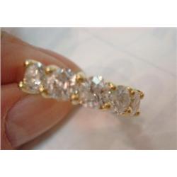 Ladies 1.6CT 5 Stone Diamond 18KT Ring: