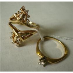 Ladies 14KT GARLAND Diamond Solitaire with Wrap: