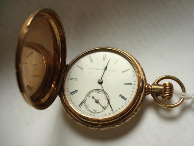 14KT ILLINOIS WATCH CO. Jeweled Ruby Pocket Watch: