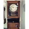 Image 1 : CINCINNATI TIME RECORDER CA 1925 Oak Cased Time Clock: