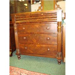 Mahogany Empire 4 Drawer Chest: