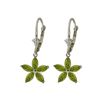 Image 1 : Genuine 2.8 ctw Peridot Earrings 14KT White Gold - REF-46K7V