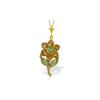 Image 1 : Genuine 1.06 ctw Peridot & Citrine Necklace 14KT Yellow Gold - REF-25A3K