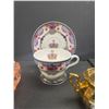 Image 3 : Vintage Royal Doulton Cup & Saucer W. Germany Lidded Dish and Pink Glass Ashtray Catchall