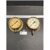 Image 1 : 2 Vintage Brass Pressure Gauges