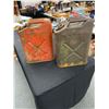 Image 3 : 2 Vintage Military Metal Gas Cans