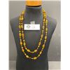 Image 1 : Very Nice 1930s 48" Amber Crystal Necklace